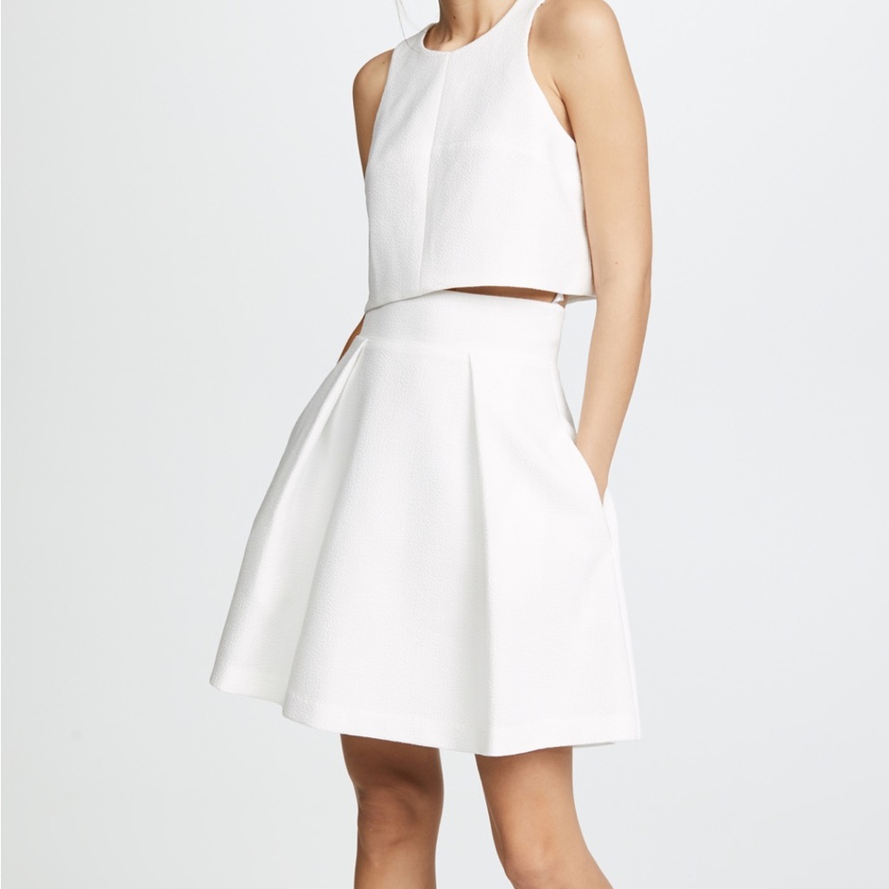 Black Halo white Sanibel 2 piece mini dress
